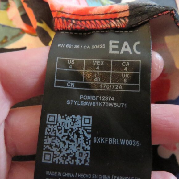 GUESS Floral Fit and Flare Sleeveless Asian Japanese Inspired Y2K - Size US 4 - Picture 15 of 15